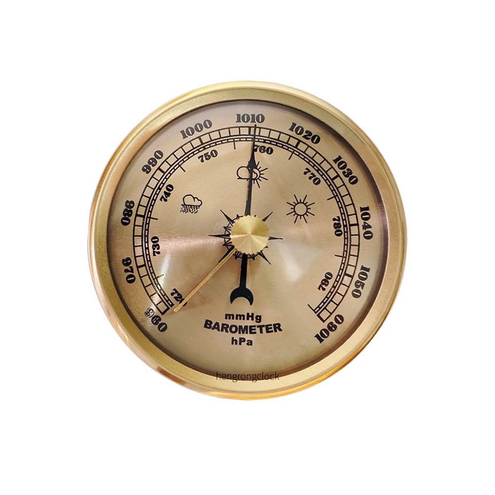 70mm Analoges Barometer - Präzises Wetterstationsinstrument für den Heimgebrauch Gold