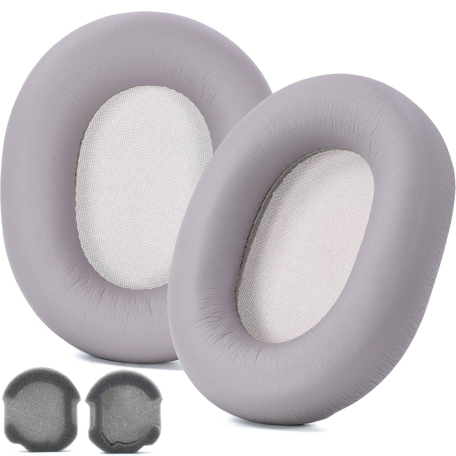 Ersatz-Ohrpolster kompatibel mit Sony WH-1000XM5, Weiche Proteinleder-Memory-Foam-Ohrkissen - 1 Paar Pink