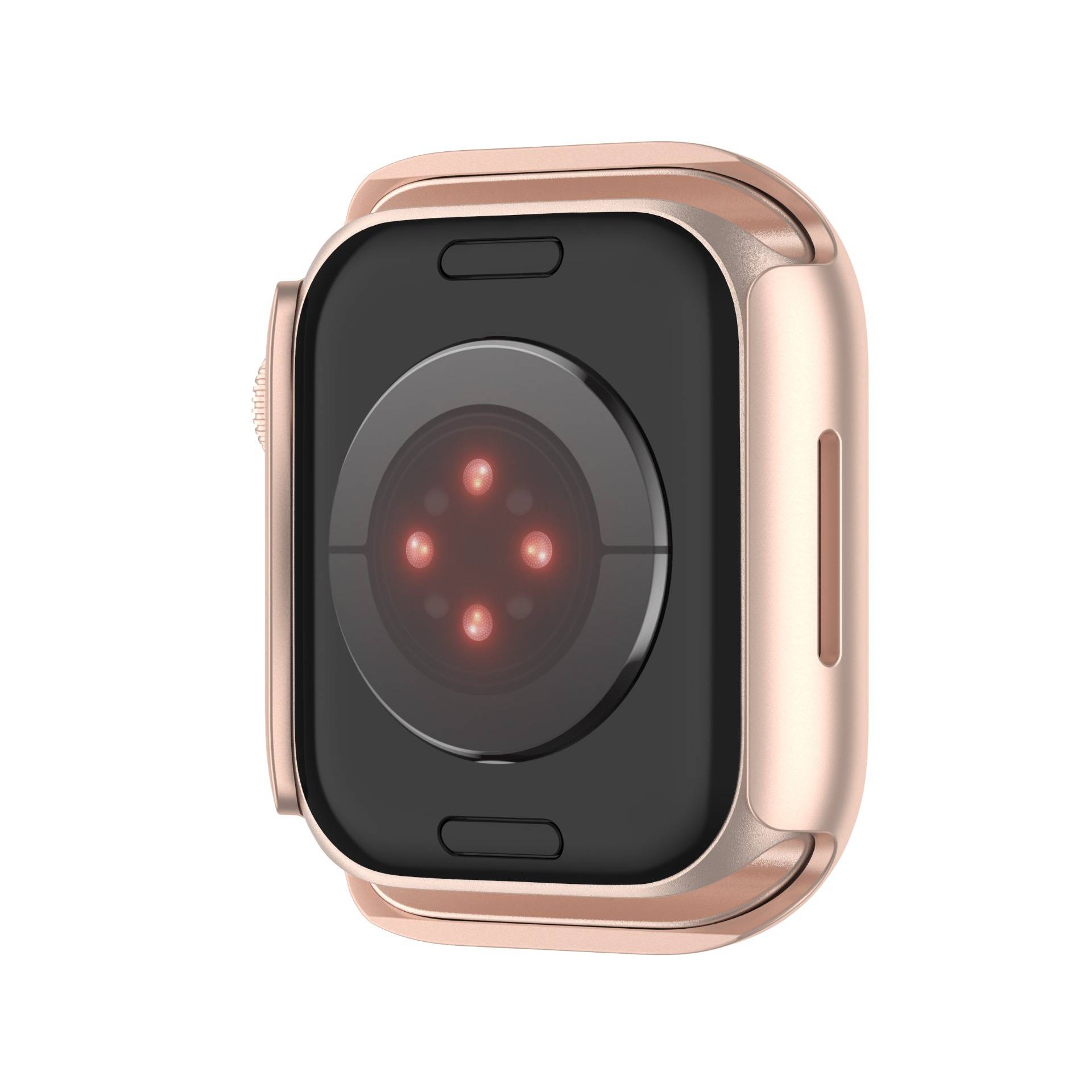 Roségold PC Schutzhülle mit gehärtetem Glas 42mm kompatibel mit Apple Watch Series 10