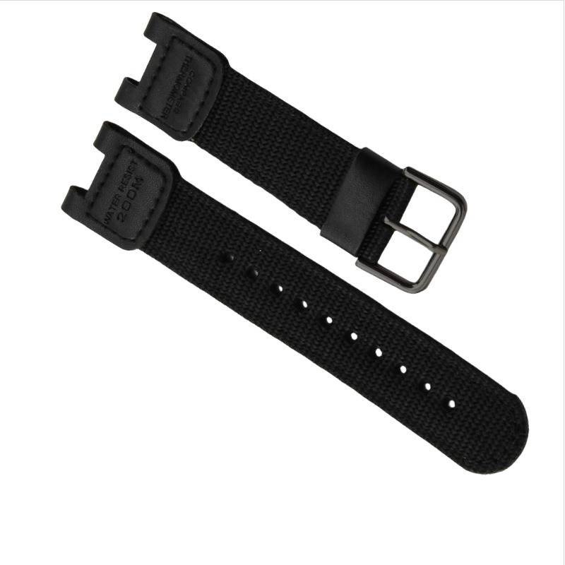 Sportarmband aus Nylon, kompatibel mit Casio SGW100/GW-3500B/3000B – Bequem, wasserabweisend Black