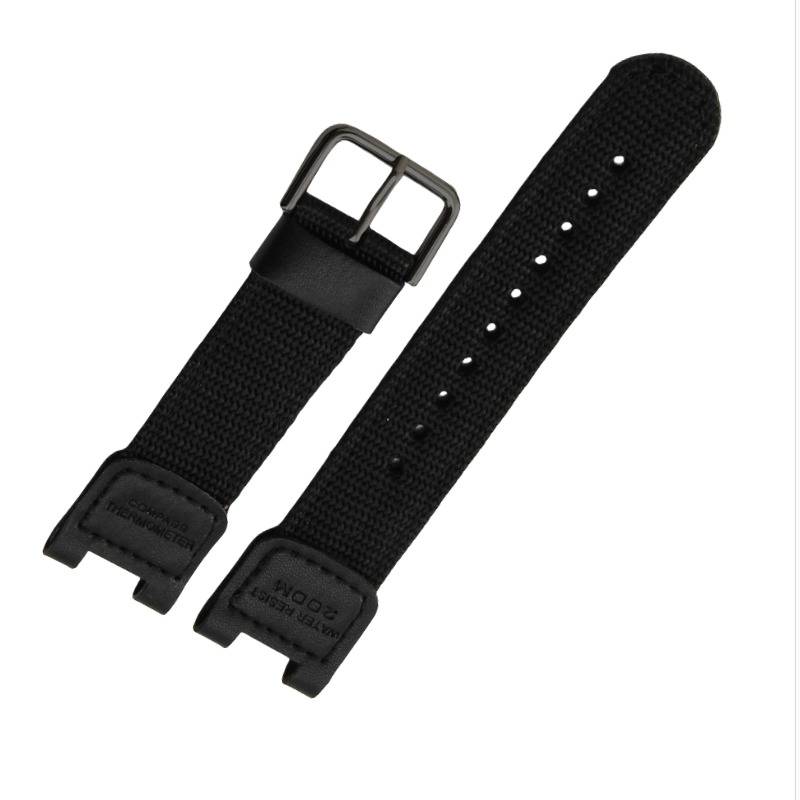 Sportarmband aus Nylon, kompatibel mit Casio SGW100/GW-3500B/3000B – Bequem, wasserabweisend Black