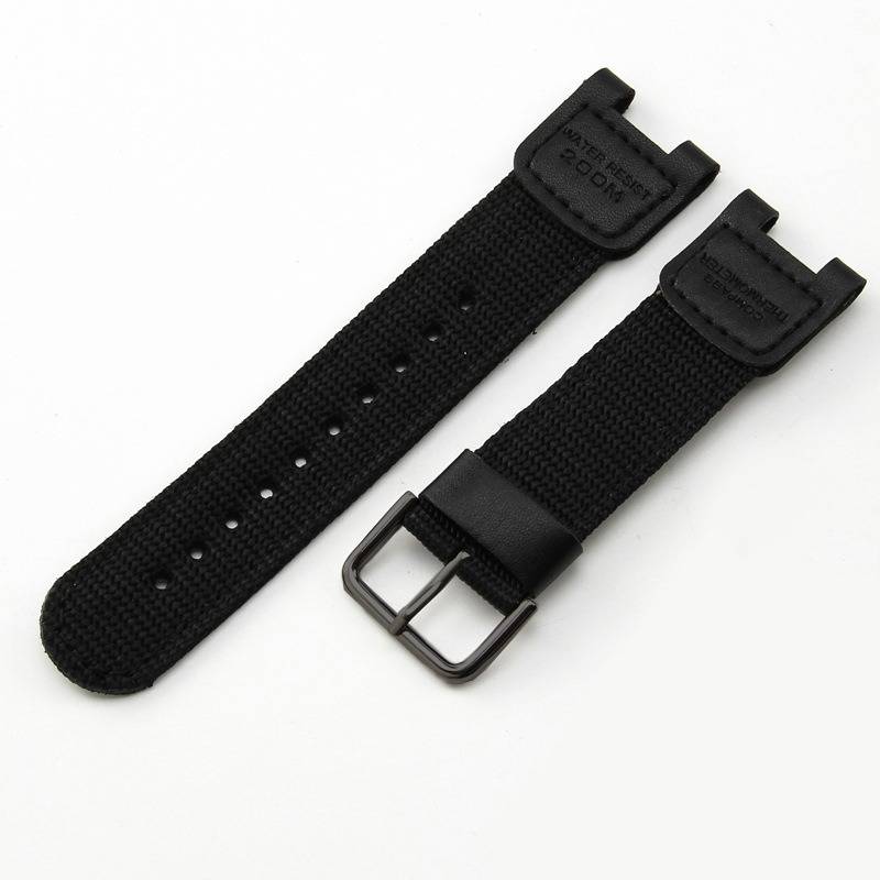 Sportarmband aus Nylon, kompatibel mit Casio SGW100/GW-3500B/3000B – Bequem, wasserabweisend Black