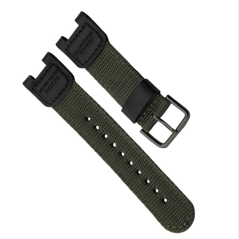 Sportarmband aus Nylon, kompatibel mit Casio SGW100/GW-3500B/3000B – Bequem, wasserabweisend Green