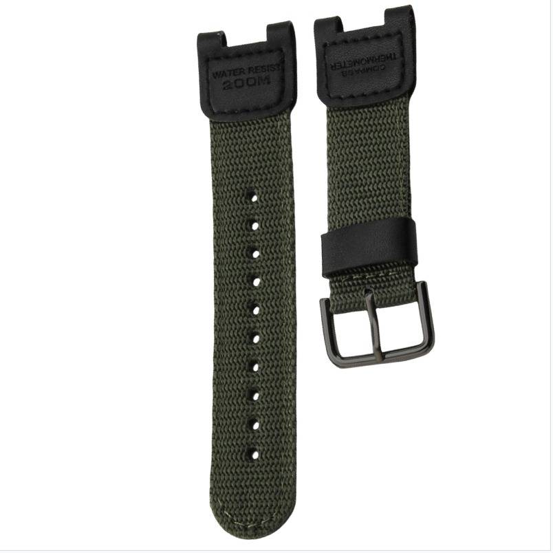 Sportarmband aus Nylon, kompatibel mit Casio SGW100/GW-3500B/3000B – Bequem, wasserabweisend Green