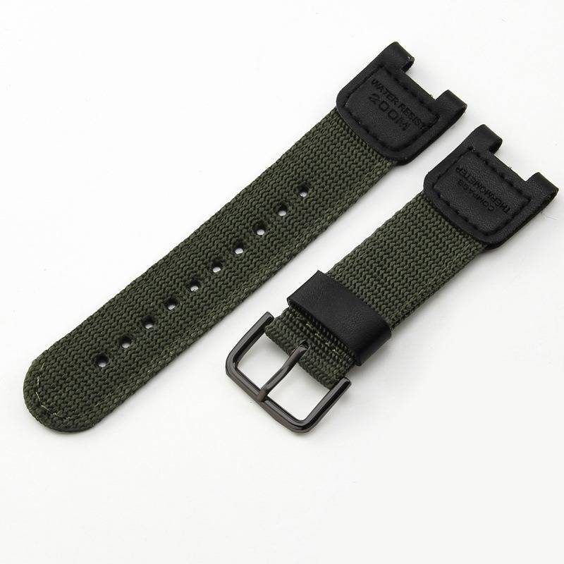 Sportarmband aus Nylon, kompatibel mit Casio SGW100/GW-3500B/3000B – Bequem, wasserabweisend Green