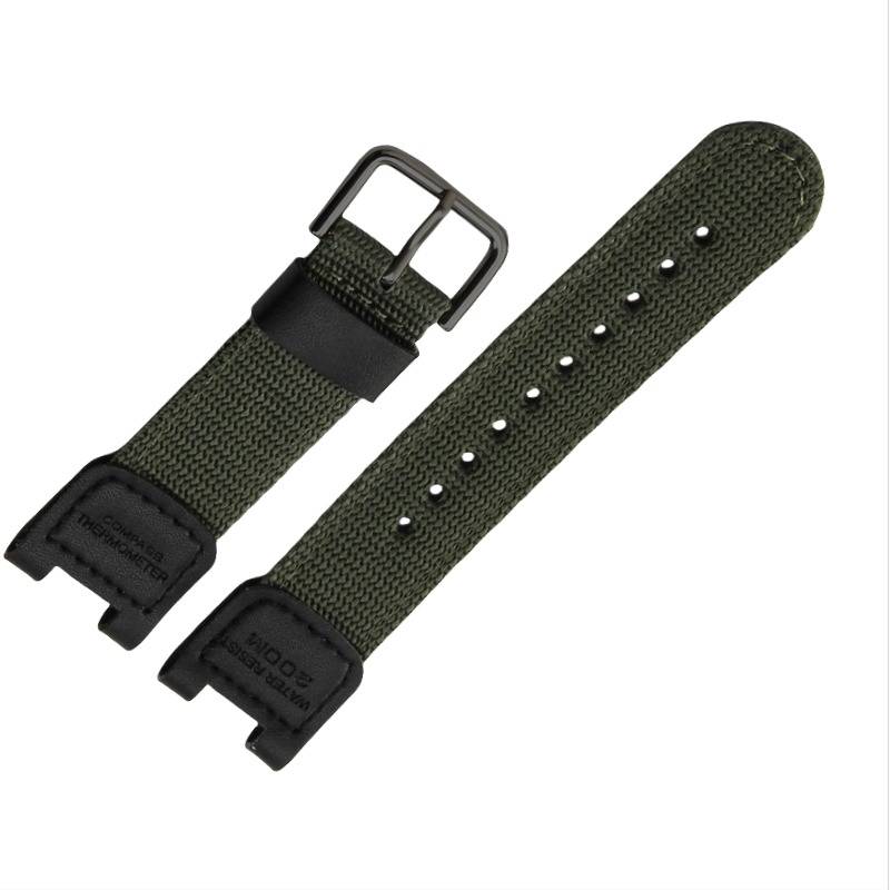 Sportarmband aus Nylon, kompatibel mit Casio SGW100/GW-3500B/3000B – Bequem, wasserabweisend Green