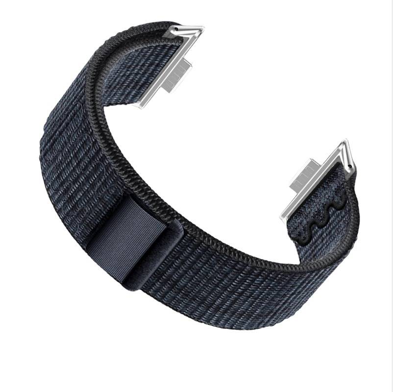 Stylisches Nylon Loop Armband für Huawei Watch Fit 4 Pro NavyBlue