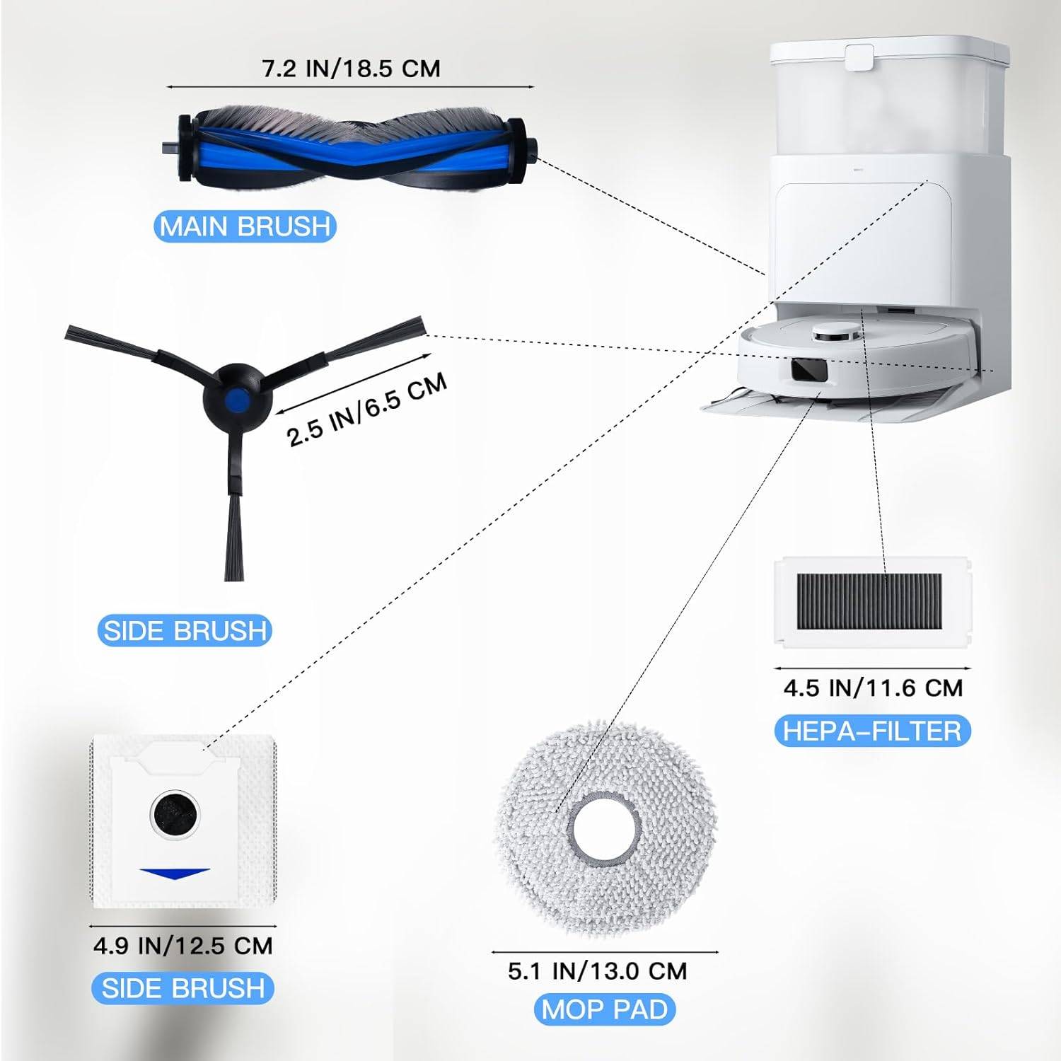Ecovacs Deebot N30 PRO OMNI Ersatzteil-Zubehör-Set