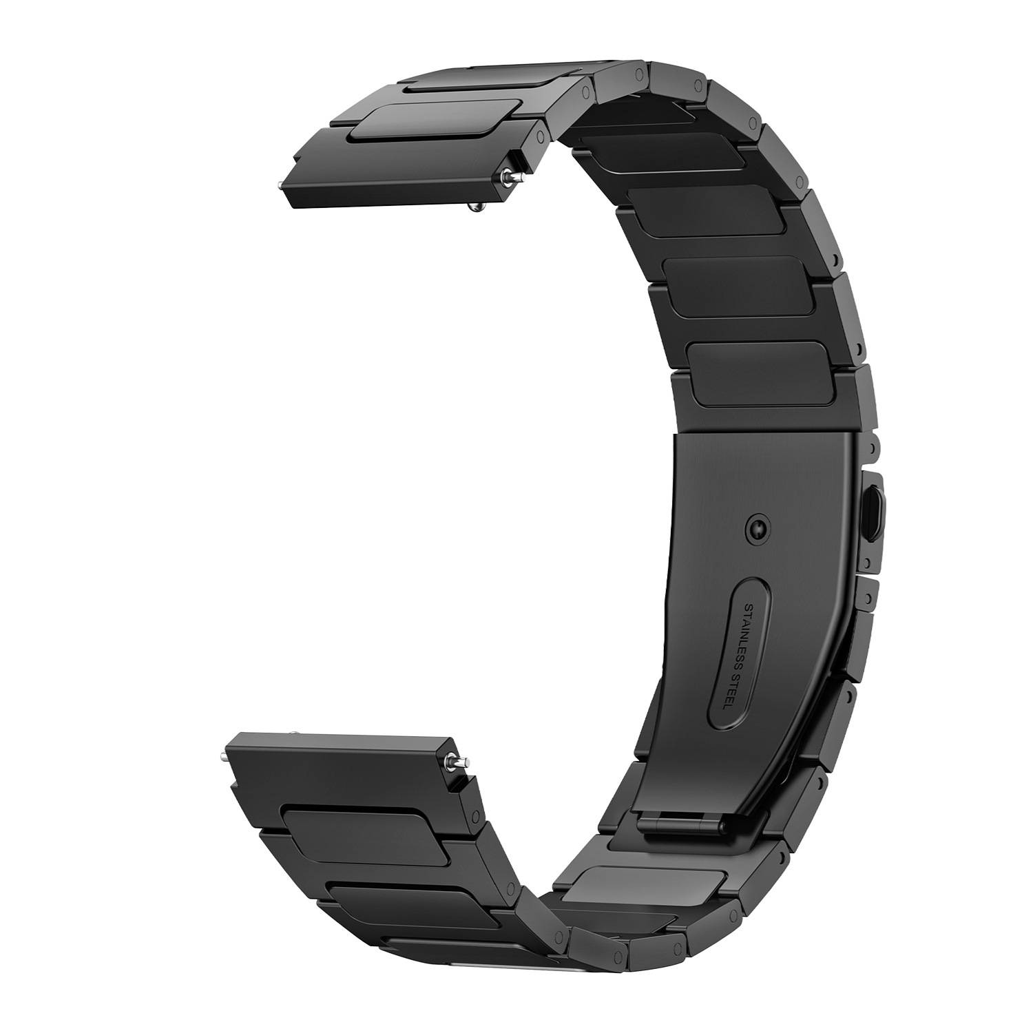 Premium 22mm Schwarzes Uhrenarmband aus Titanlegierung - Universelle Passform
