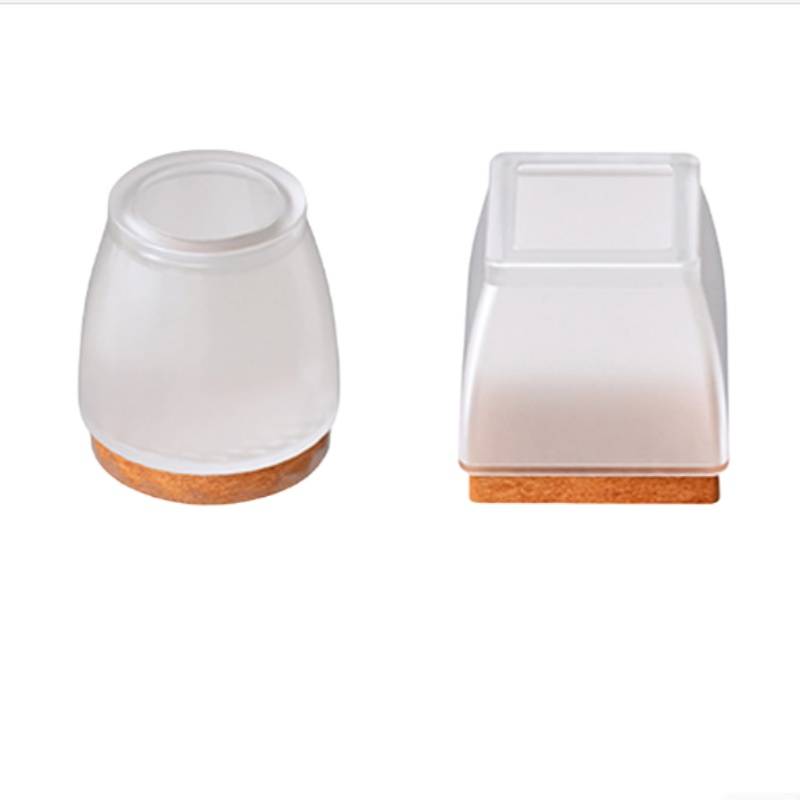 Transparente Stuhlbeinschoner - 8er-Pack LightBrown S Kreis