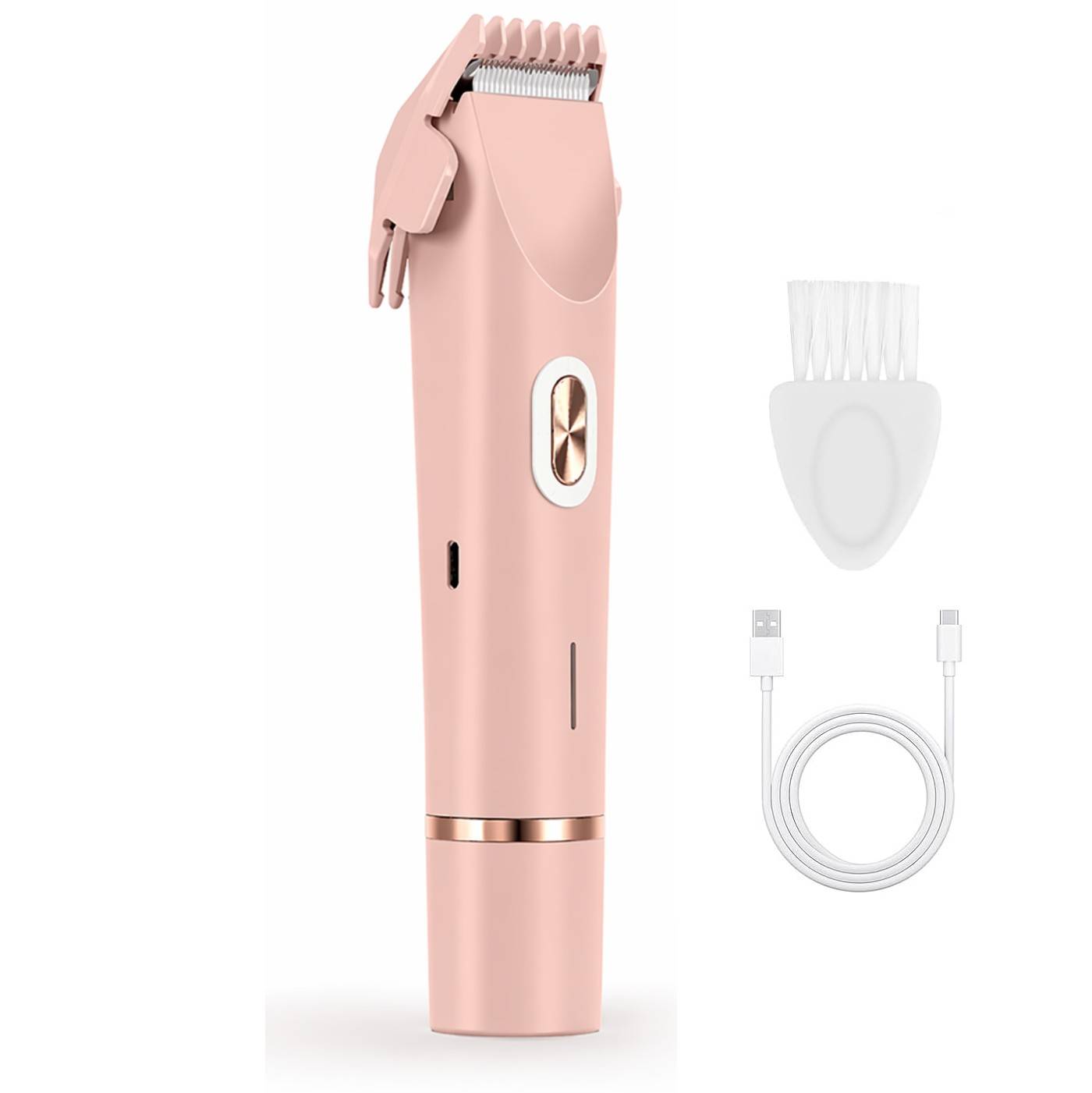 Elektrischer Damenrasierer: Schmerzfreie Haarentfernung für Gesicht, Körper und Bikinizone Pink
