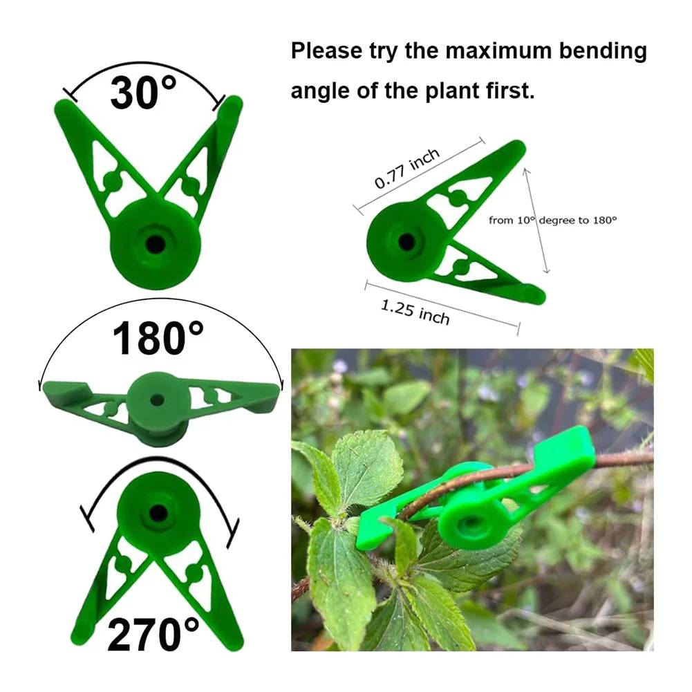 360 Grad verstellbare Pflanzentrainer-Clips grass color