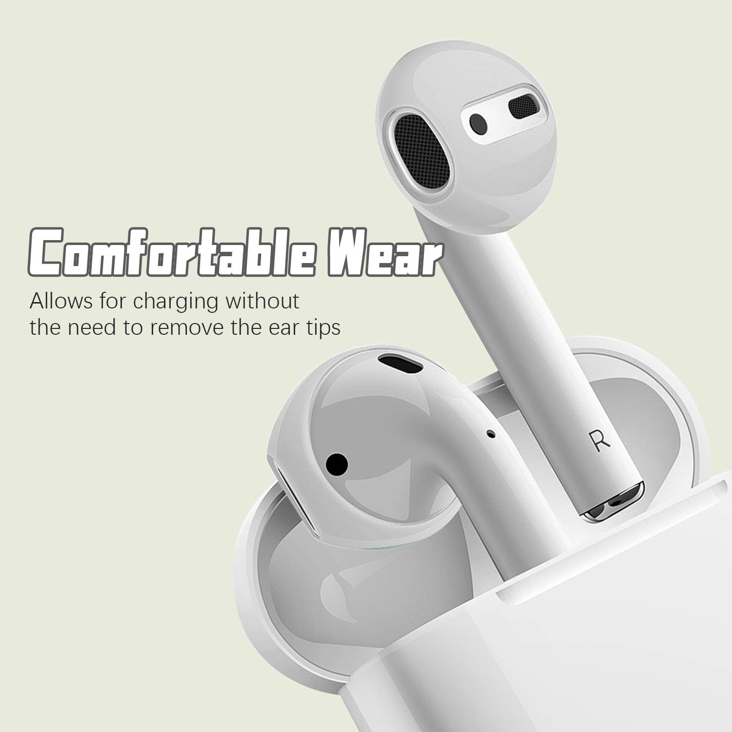 Silikon-Gehörschutz für AirPods 1/2 Generation White