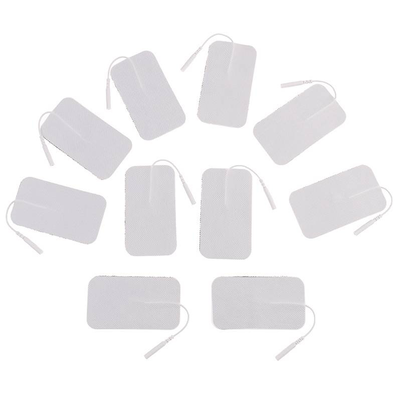 10er-Pack TENS/EMS-Elektrodenpads – Elektroden für Massageinstrumente White