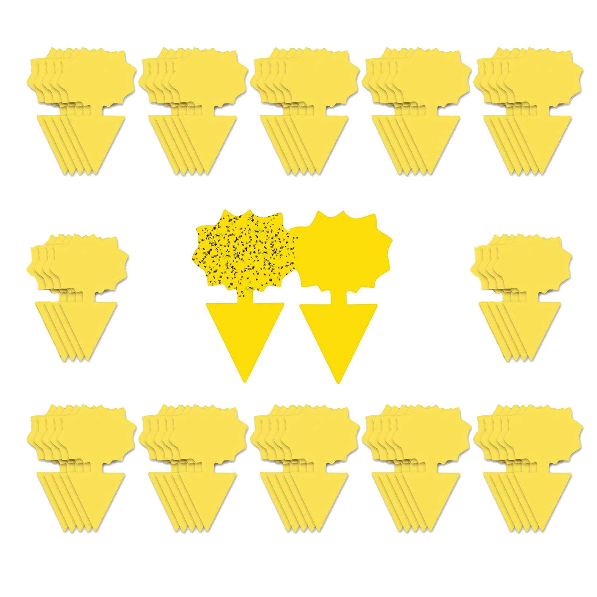 60er-Pack Fliegenfänger / Fliegenfalle / Falle für klebrige Insekten Yellow