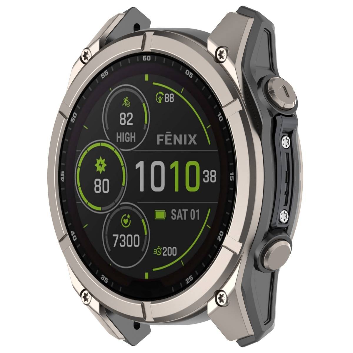 51 mm Edelstahl-Uhrenschutzleiste, kompatibel mit Garmin Fenix 8 Pro AMOLED 51 mm, Garmin Quatix 8 51 mm, Garmin Tactix 8 51 mm AMOLED, Garmin