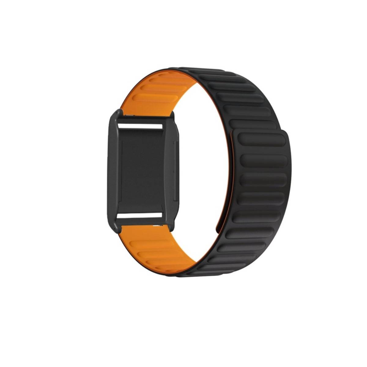 Silikon Magnet Ersatzband kompatibel mit Polar Loop — 26cm x 2.2cm, Mehrere Farben Black Orange