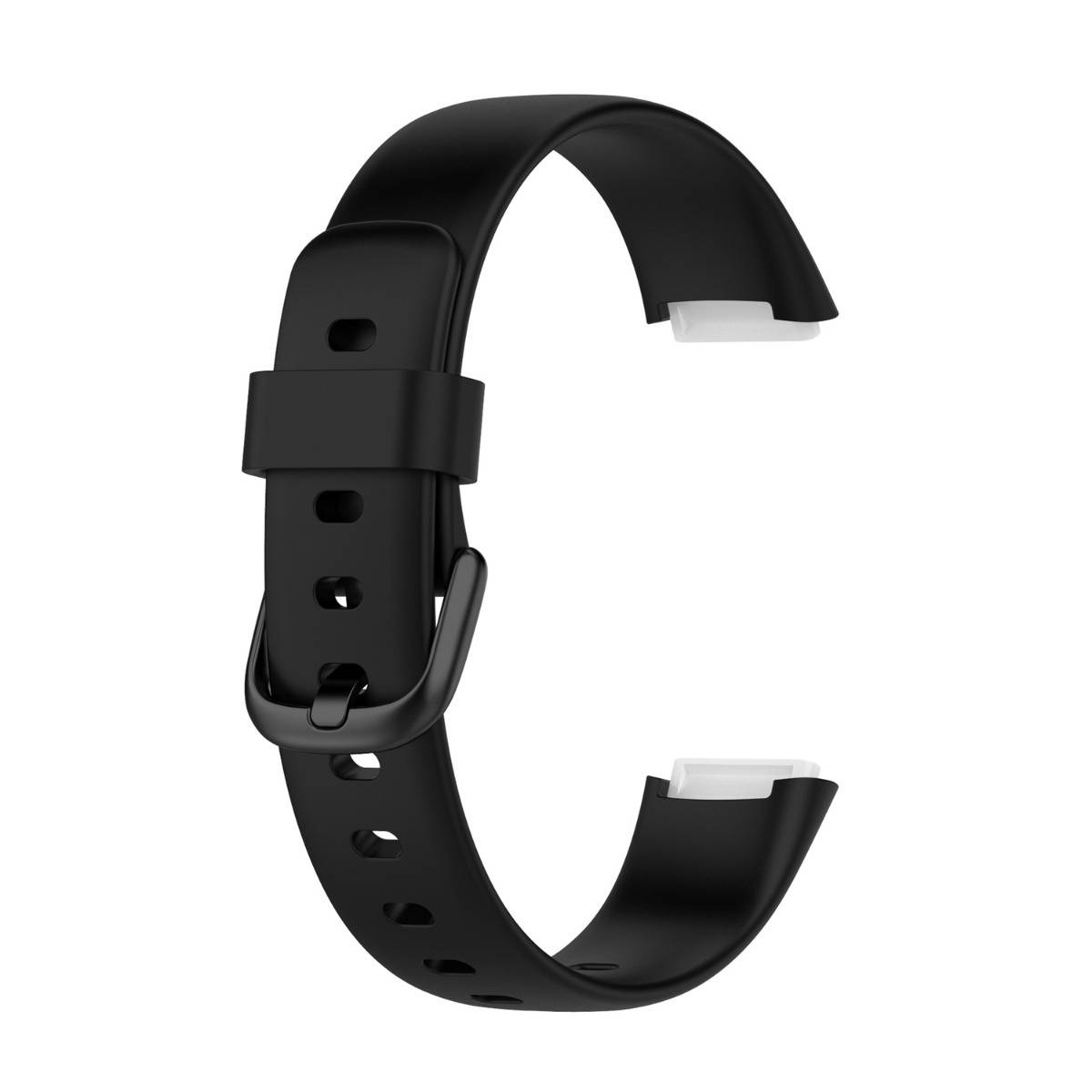 Silikon-Ersatzarmband kompatibel mit Fitbit Luxe Smartwatch – Weiches Silikonarmband mit Stiftschließe, verschiedene Farben, zwei Größen Black Gr