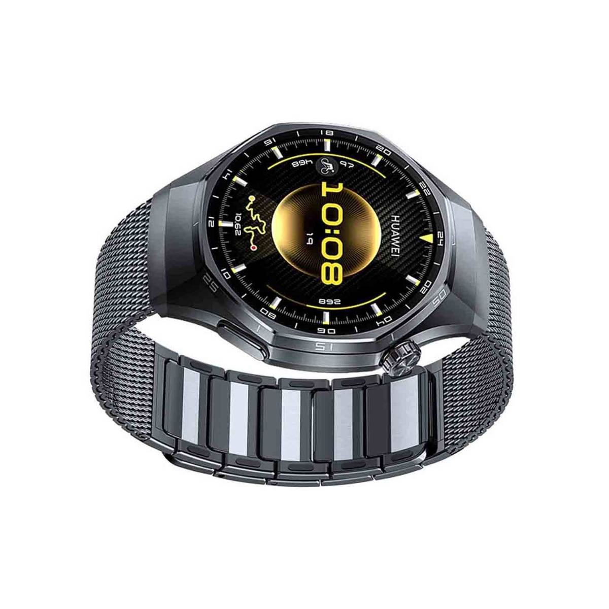 Magnetisches Edelstahl-Uhrenarmband kompatibel mit Huawei GT6 Pro Grey