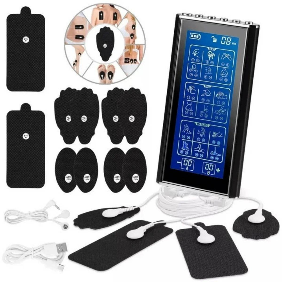 36 Modi TENS Elektrotherapie-Massagegerät - Muskelstimulator zur Schmerzlinderung Black