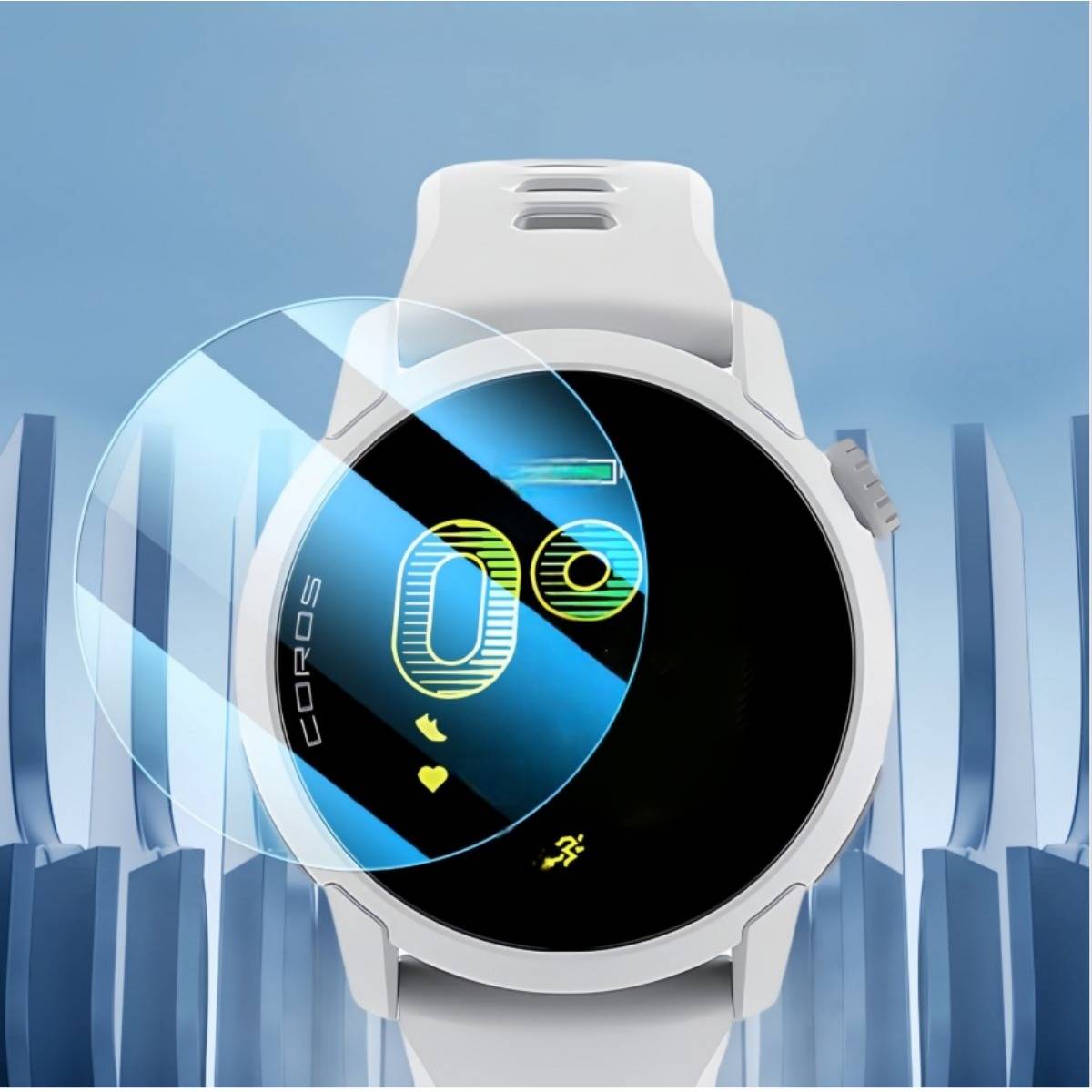 2er-Packung Displayschutzfolie aus gehärtetem Glas, kompatibel mit COROS PACE 4, High Definition, bruchsicher