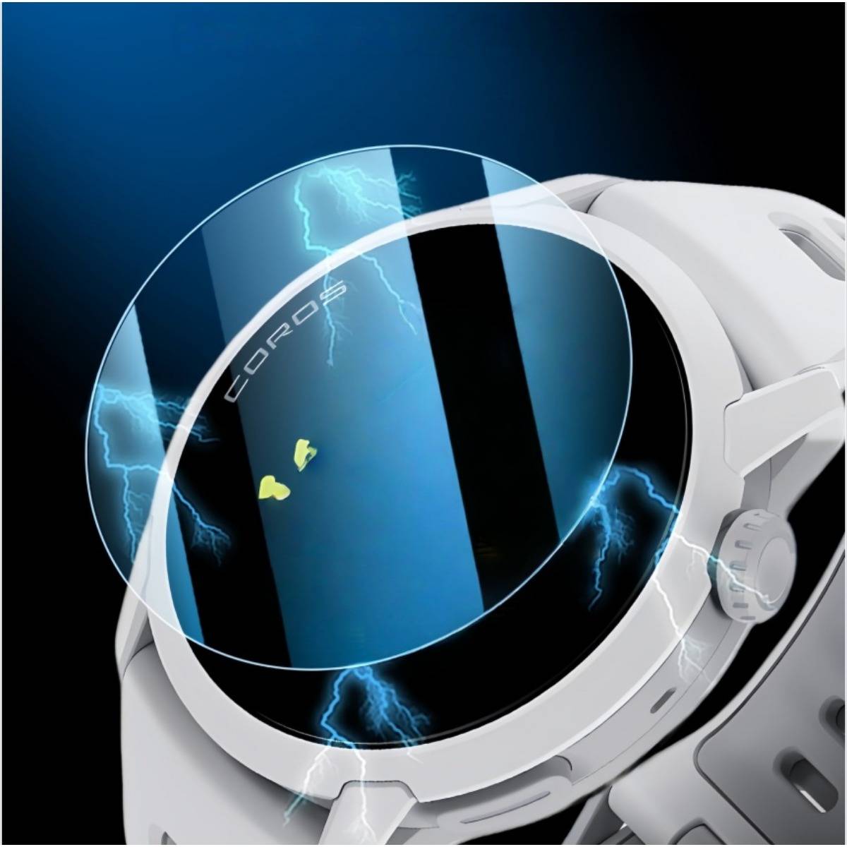 2er-Packung Displayschutzfolie aus gehärtetem Glas, kompatibel mit COROS PACE 4, High Definition, bruchsicher