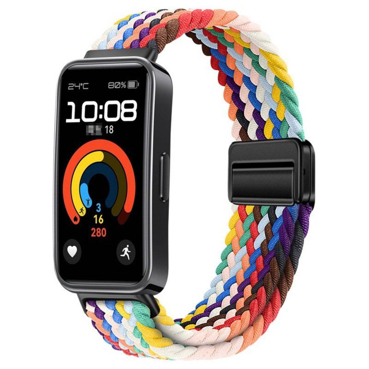 Magnetisches Nylon-Armband kompatibel mit Huawei Band 8/9/10 – Mehrfarbige Optionen MultiColor