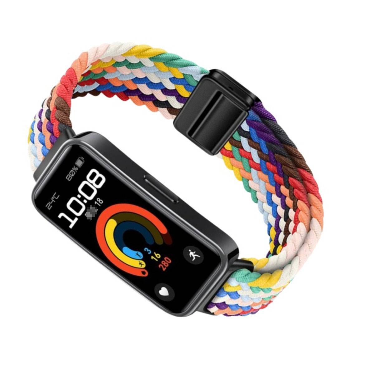 Magnetisches Nylon-Armband kompatibel mit Huawei Band 8/9/10 – Mehrfarbige Optionen MultiColor