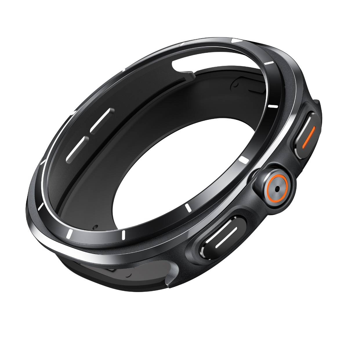 Schutzhülle aus Zinklegierung, kompatibel mit Samsung Galaxy Watch 8 (40mm) Black&White