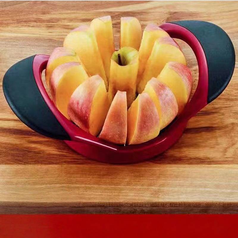 Großer Apfelschneider aus Edelstahl - Schneller 12-Scheiben-Obstschneider & Entkerner