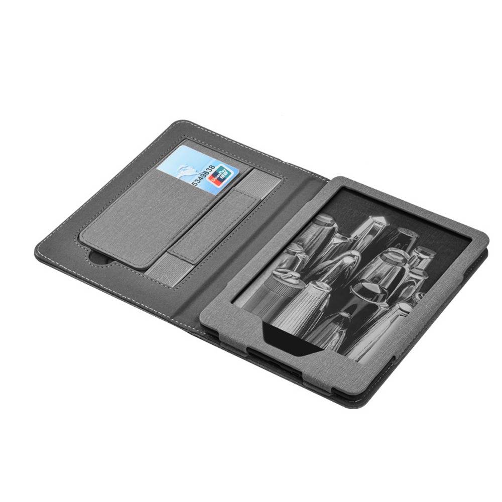 Graue Stoffhülle mit Ständer kompatibel mit Kindle 2024 (6 Zoll) & Paperwhite 12. Gen