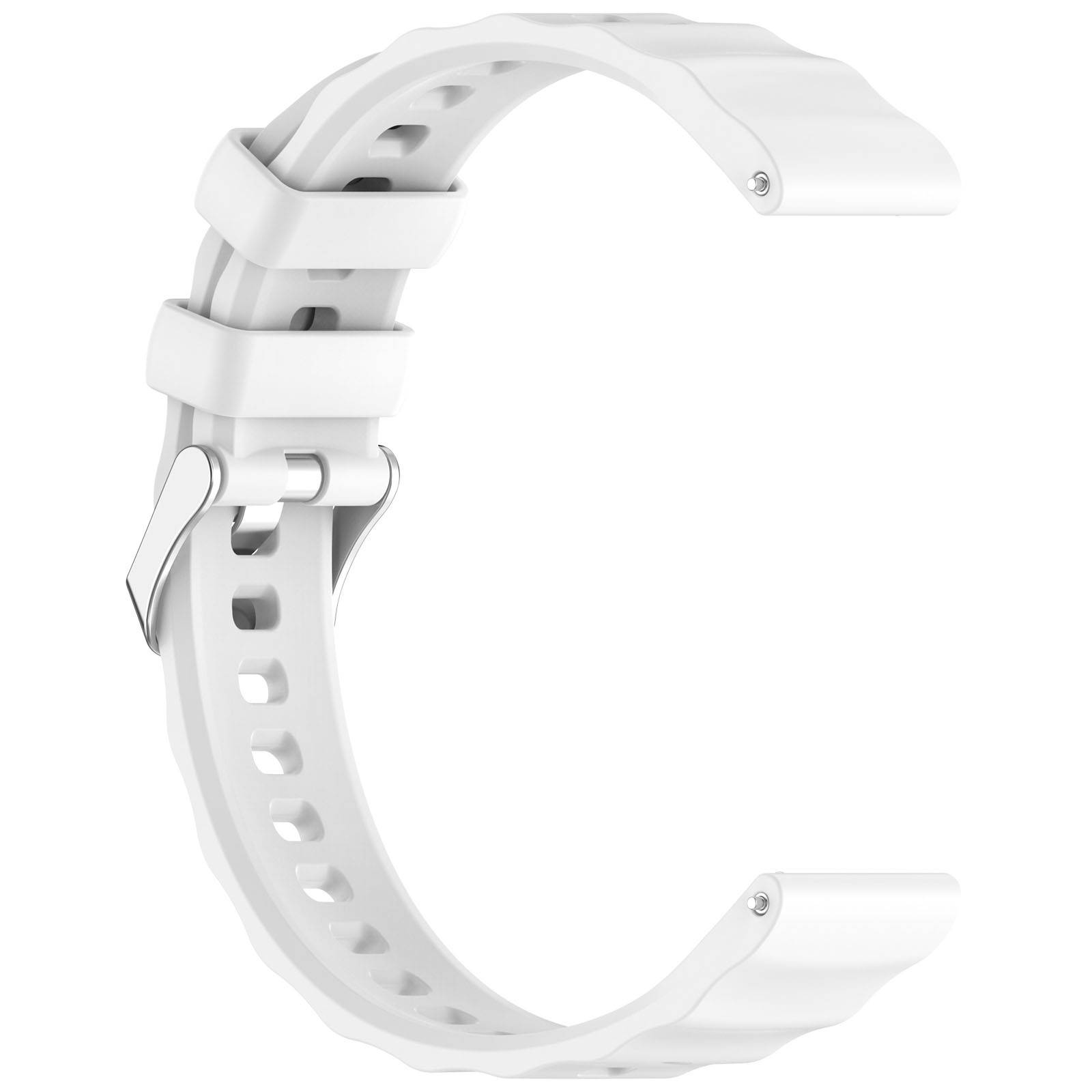 18mm Silikon Uhrenarmband Kompatibel mit Huawei Watch GT6 (Federsteg) White