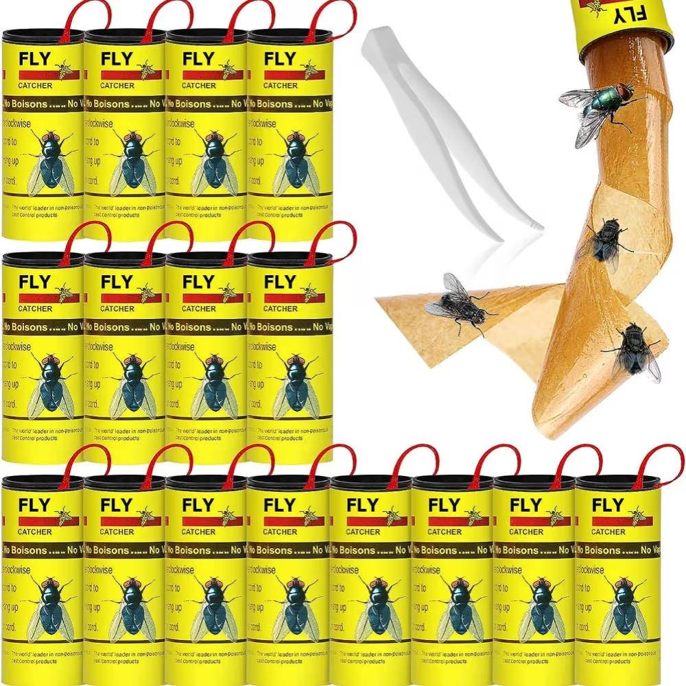 Fliegenfalle Fliegenfänger Fliegenpapierrolle 16er-Pack