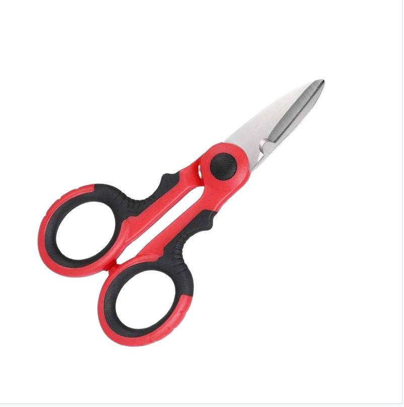 Elektriker Schere Profi Angelschere Edelstahl Mehrzweck 1 Stück Black/Red