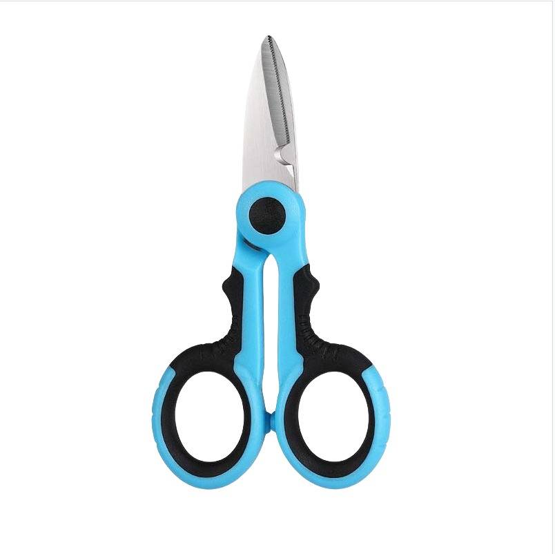 Elektriker Schere Profi Angelschere Edelstahl Mehrzweck 1 Stück Black+Blue