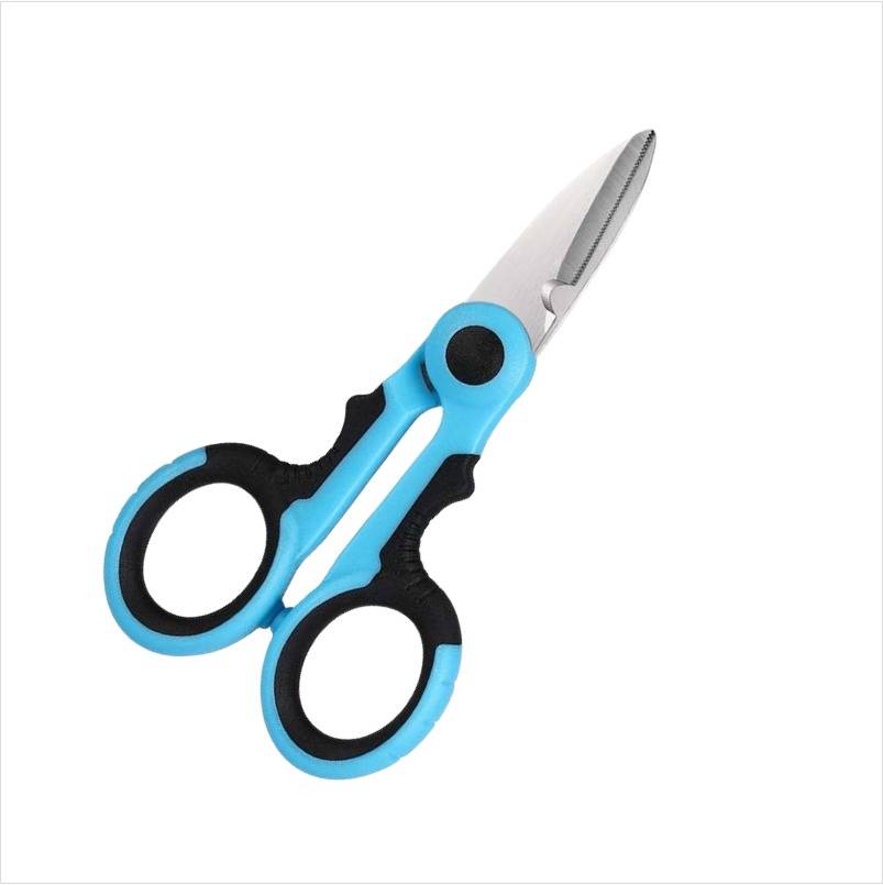 Elektriker Schere Profi Angelschere Edelstahl Mehrzweck 1 Stück Black+Blue