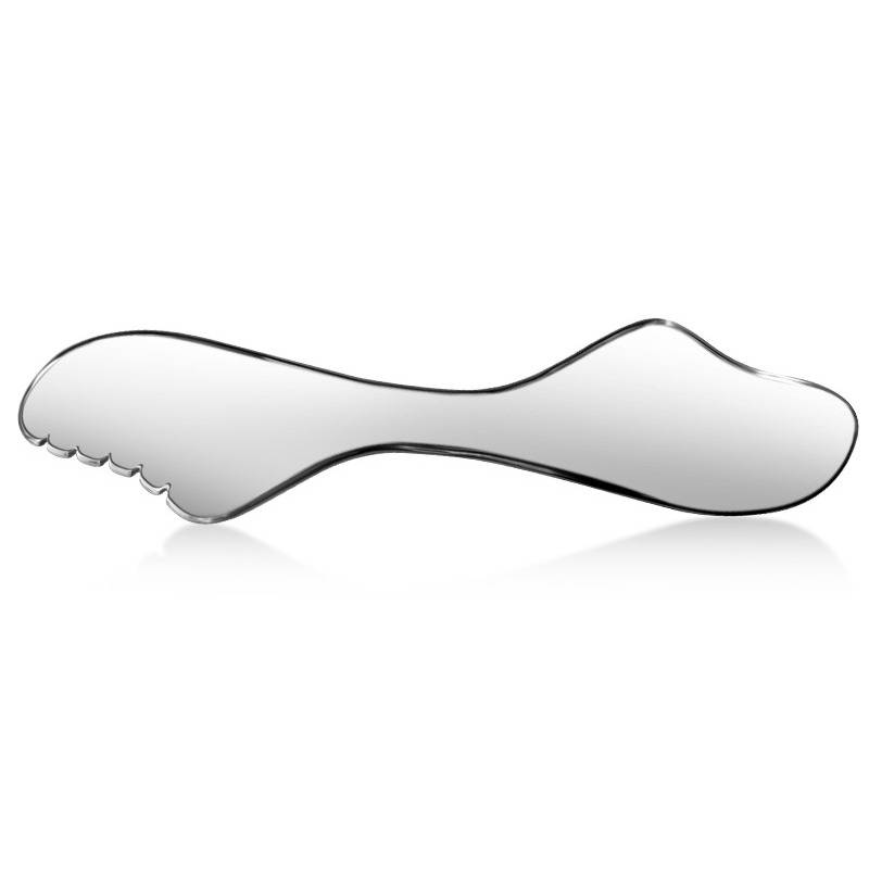 Gua Sha Gesichtswerkzeug aus Edelstahl - Flügelförmiges Faszien-Schabemassagebrett