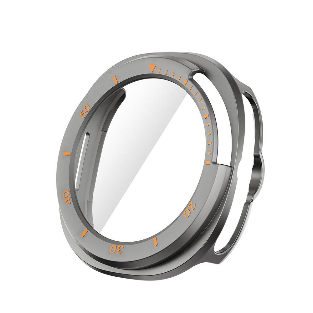 Samsung Galaxy Watch8 Hülle - Einteiliges Skalendesign mit gehärtetem Film