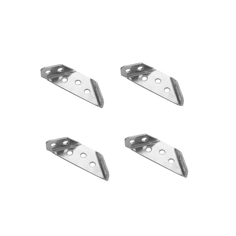 Edelstahl-Winkelverbinder – 4er-Pack, kleine Größe (0,8 mm dick) mit Schrauben