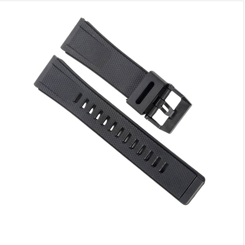 Silikonarmband kompatibel mit Casio GA2000, PRG-600, PRW-6600, PRG-650 – 24mm Bandanstoß Black