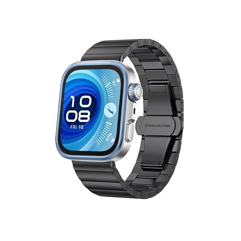 Kompatibel mit Huawei FIT4 Pro/WATCH FIT4 Metallarmband - Bambusglieder-Design TitaniumGrey