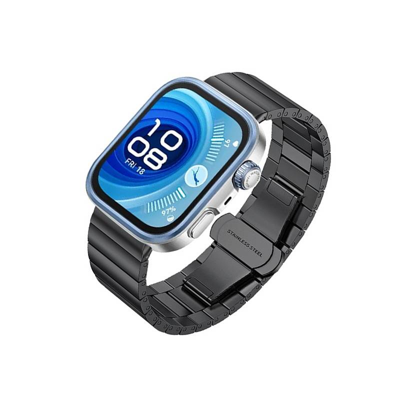 Kompatibel mit Huawei FIT4 Pro/WATCH FIT4 Metallarmband - Bambusglieder-Design TitaniumGrey