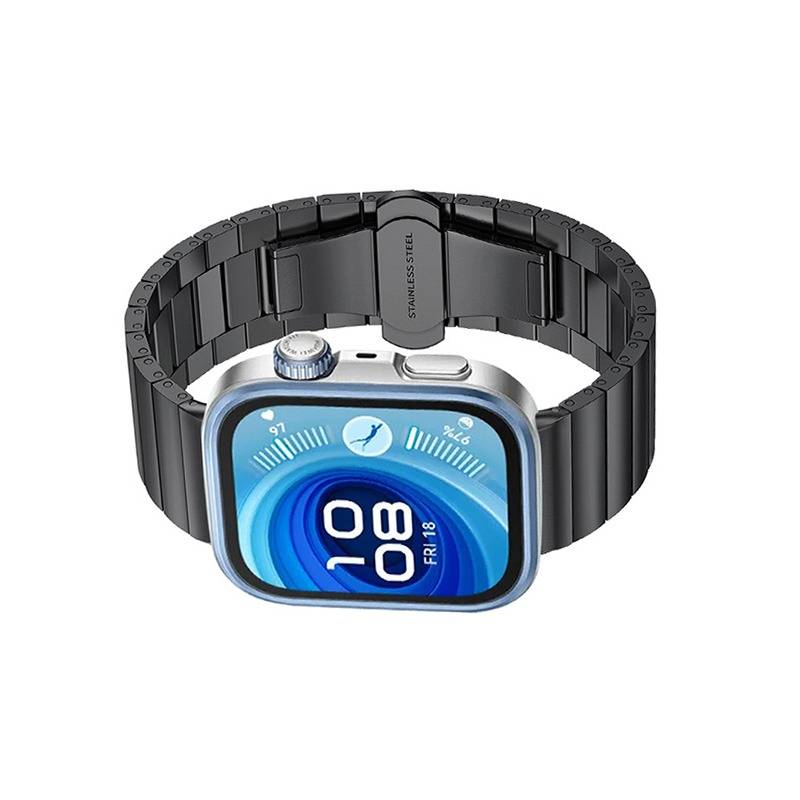 Kompatibel mit Huawei FIT4 Pro/WATCH FIT4 Metallarmband - Bambusglieder-Design TitaniumGrey