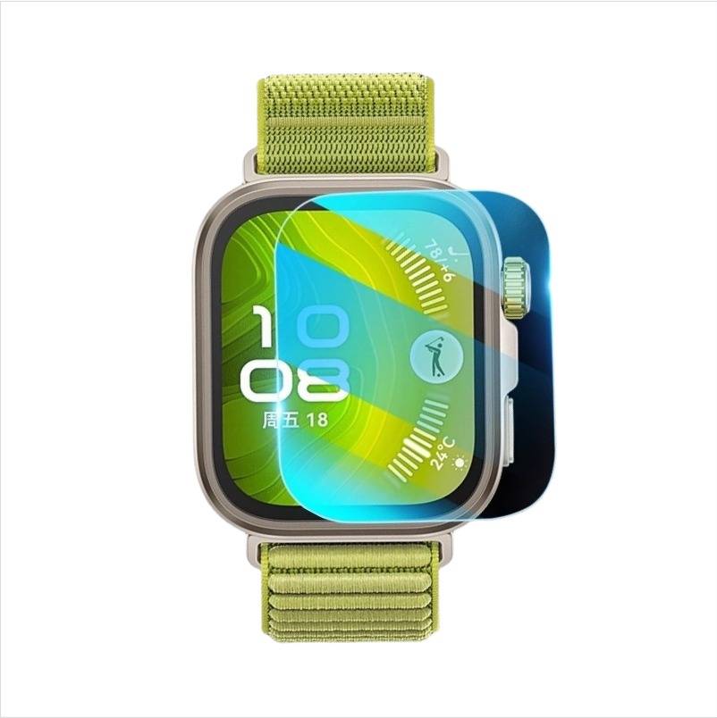 2 Stück Kompatibel mit Huawei Watch Fit 3 Displayschutzfolie aus gehärtetem Glas