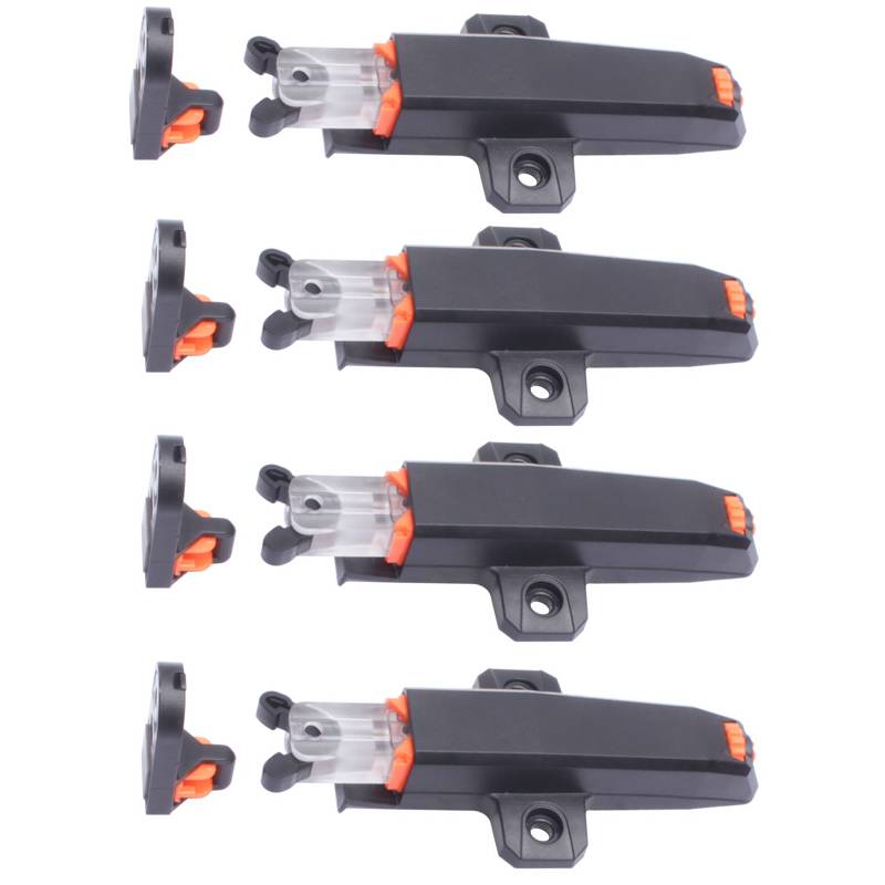 4er-Pack Push to Open Schrankriegel - Selbstverriegelnd Black