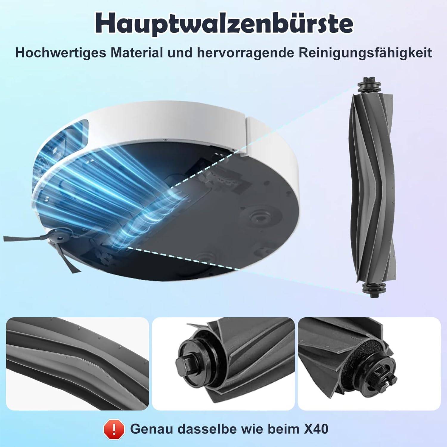Zubehörset für Saugroboter der Dreame X40/L40/Mova-Serie