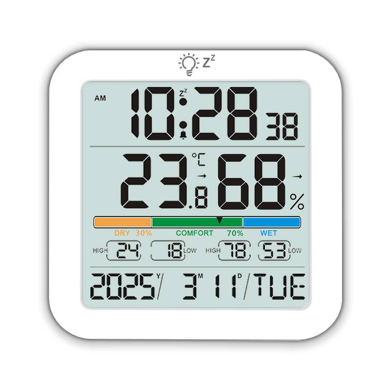 Großes LCD Digitales Thermometer Hygrometer Uhr