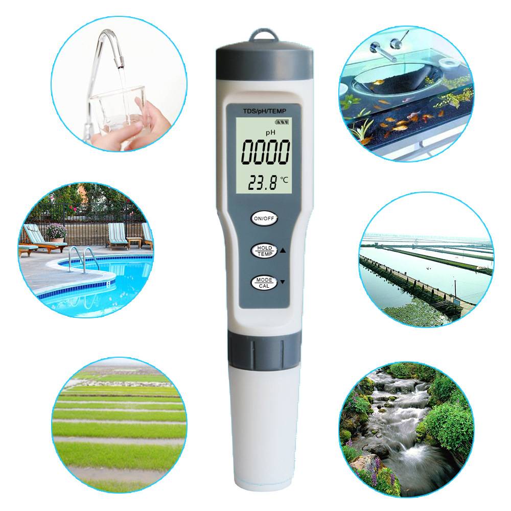 Multifunktionaler Wasserqualitäts-Tester Stift - Graulich Weiß