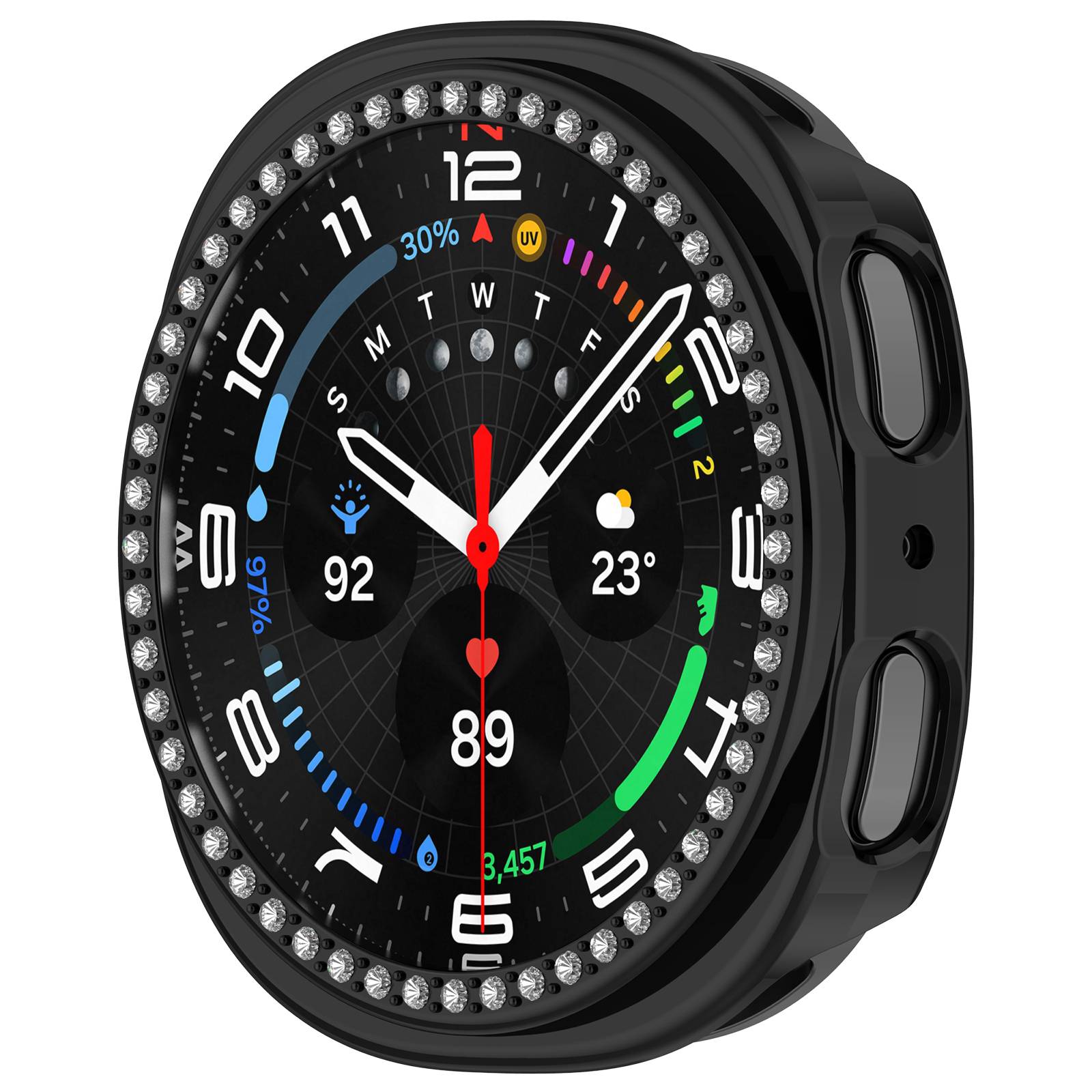 Stilvolles PC-Gehäuse für Samsung Galaxy Watch 8 44mm Black