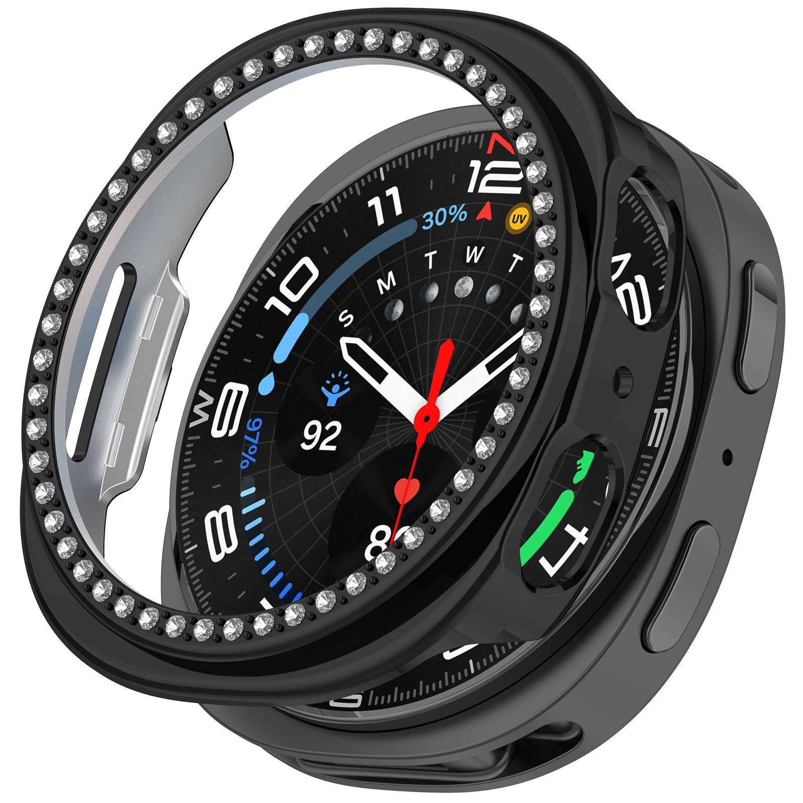 Stilvolles PC-Gehäuse für Samsung Galaxy Watch 8 44mm Black
